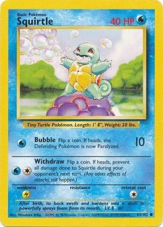Squirtle #063/102 - Base Set - Near Mint
