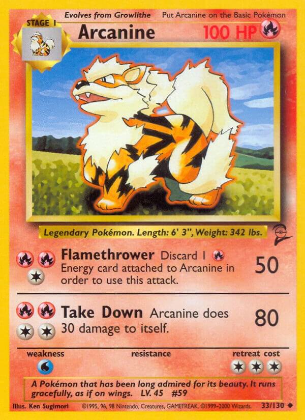 Arcanine #033/130 - Base Set 2 - Near Mint