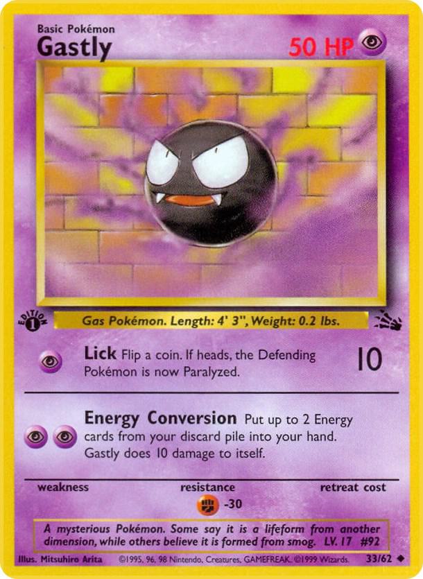 Gastly #33/62 - Fossil - Near Mint