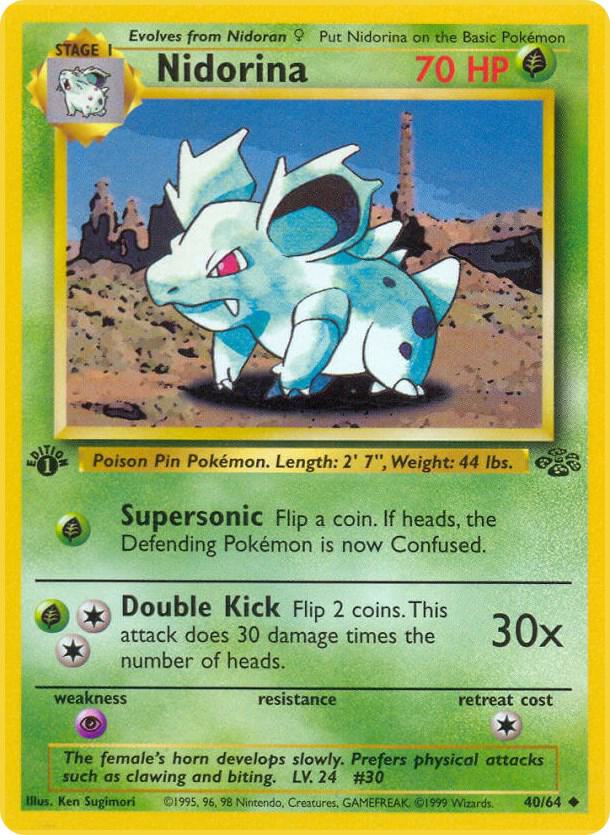 Nidorina #40/64 - Jungle - Moderately Played