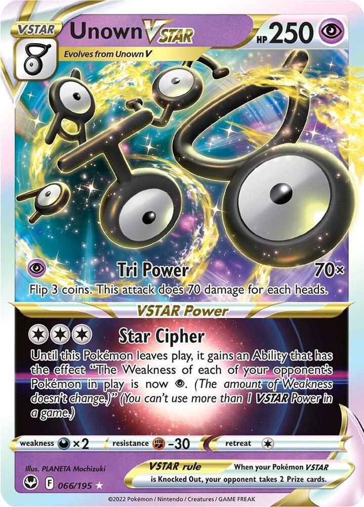 Unown VSTAR #066/195 - SWSH12: Silver Tempest