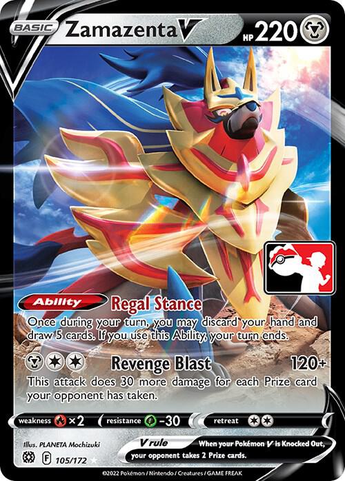 Zamazenta V - 105/172 #105/172 - Prize Pack Series Cards