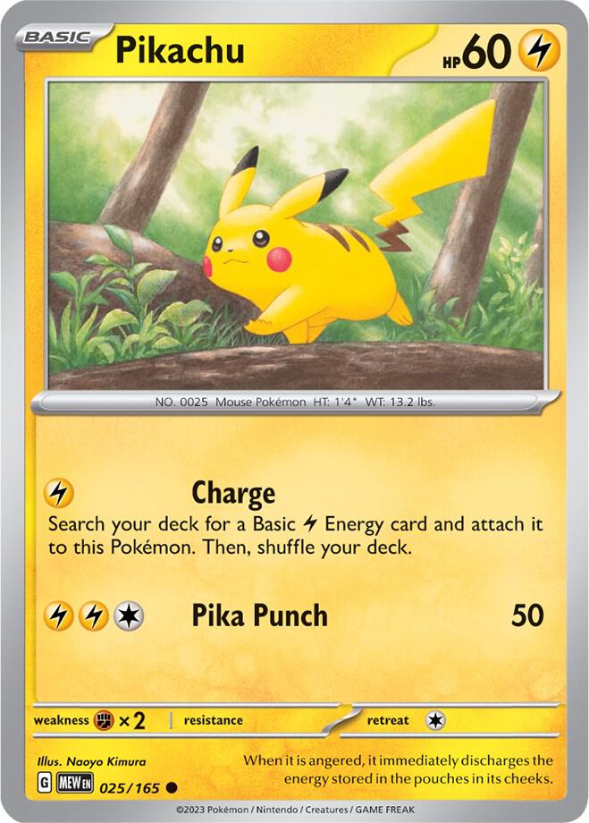 Pikachu #025/165 - SV: Scarlet & Violet 151 - Near Mint