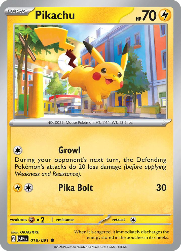 Pikachu #018/091 - SV: Paldean Fates - Near Mint