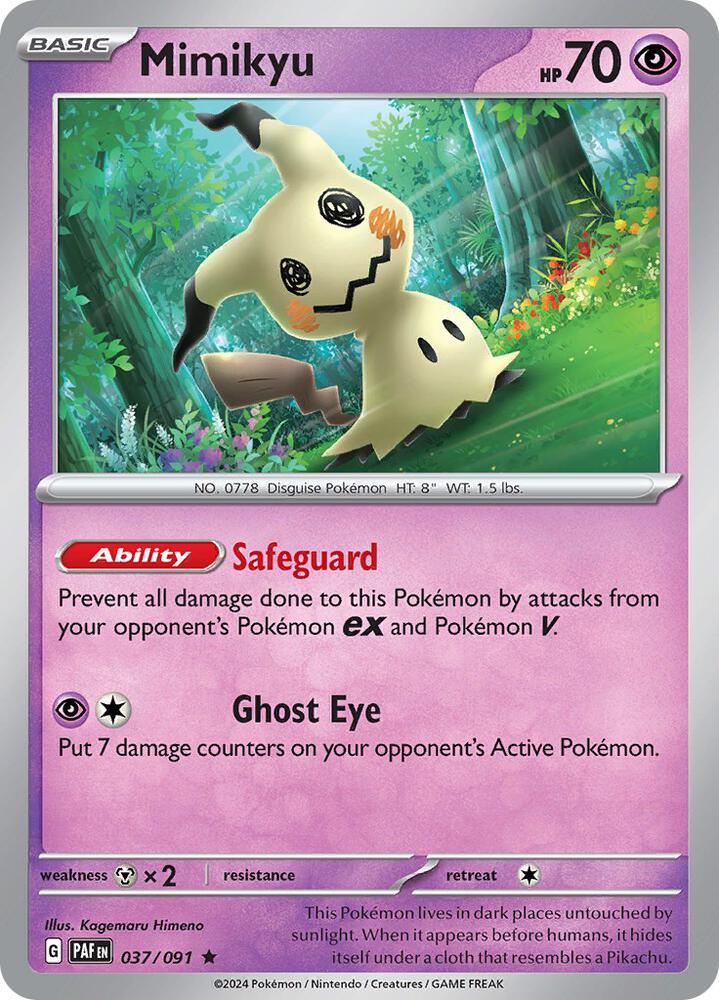 Mimikyu #037/091 - SV: Paldean Fates - Near Mint