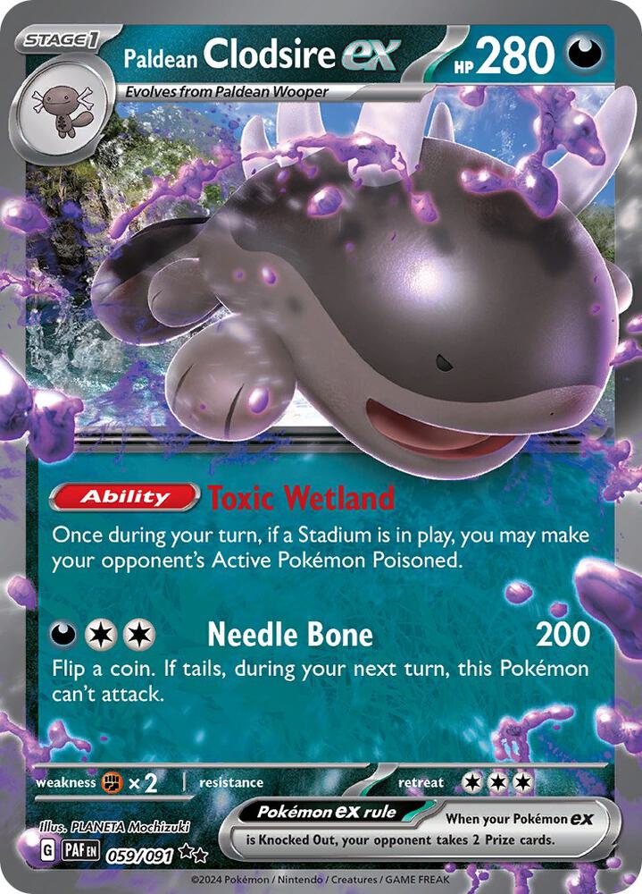 Paldean Clodsire ex - 059/091 #059/091 - SV: Paldean Fates