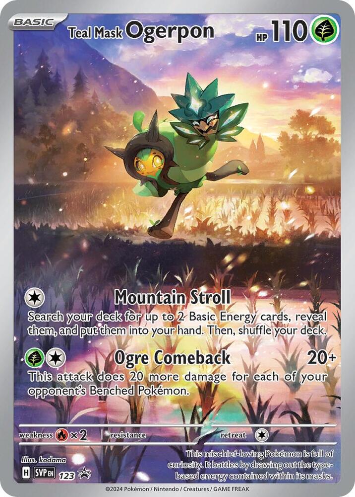 Teal Mask Ogerpon - 123 #123 - SV: Scarlet & Violet Promo Cards