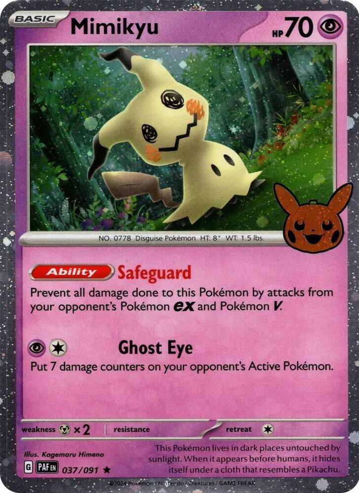 Mimikyu - 037/091 (Cosmos Holo) #037/091 - Trick or Trade BOOster Bundle 2024