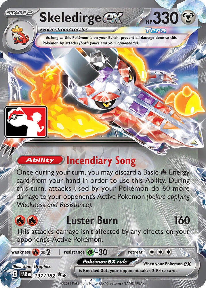 Skeledirge ex - 137 #137/182 - Prize Pack Series Cards