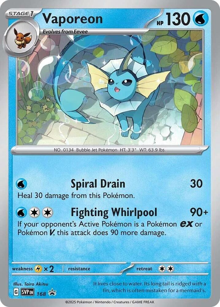 Vaporeon - 168 #168 - SV: Scarlet & Violet Promo Cards