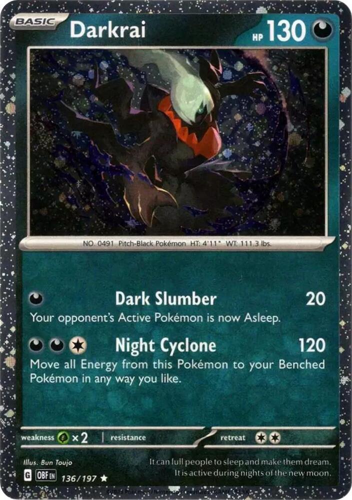 Darkrai (Cosmos Holo) #136/197 - Miscellaneous Cards & Products