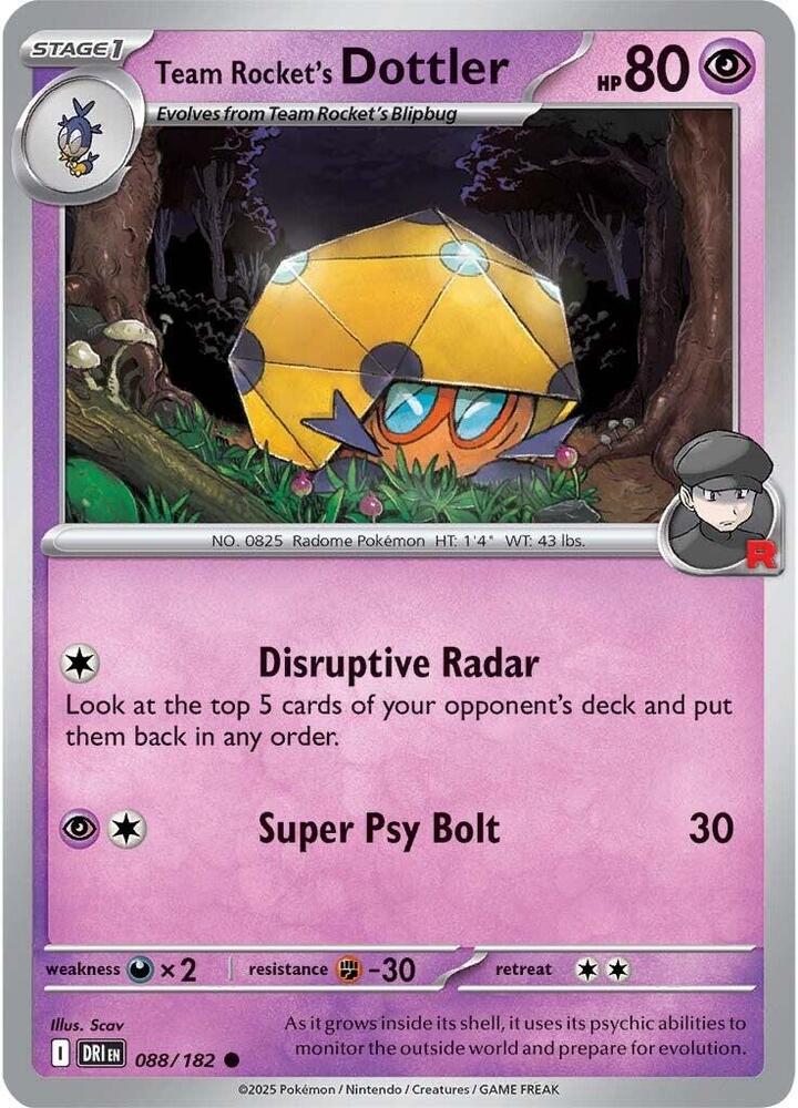 Team Rocket's Dottler #088/182 - SV10: Destined Rivals
