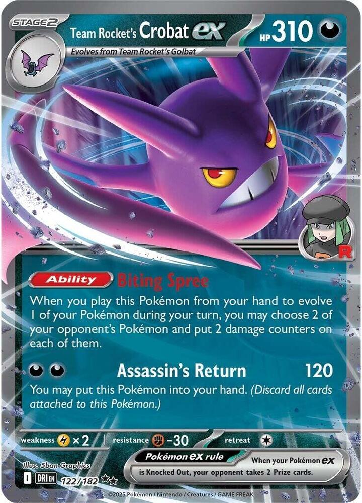 Team Rocket's Crobat ex - 122/182 #122/182 - SV10: Destined Rivals