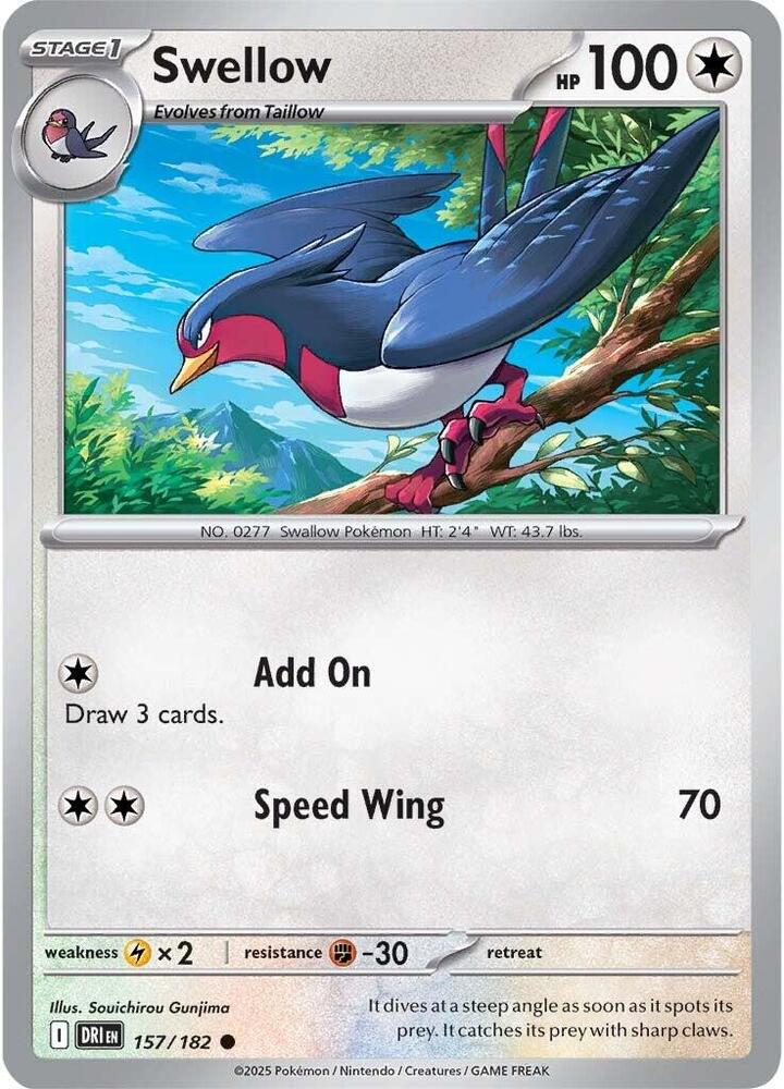 Swellow #157/182 - SV10: Destined Rivals