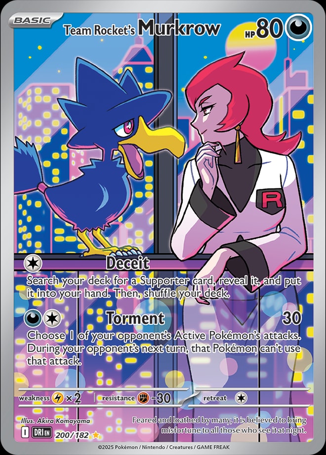 Team Rocket's Murkrow #200/182 - SV10: Destined Rivals - Near Mint