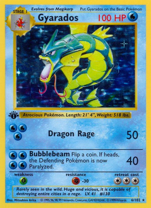 Pokémon — Gyarados — Base Set (Unlimited) (Holo)