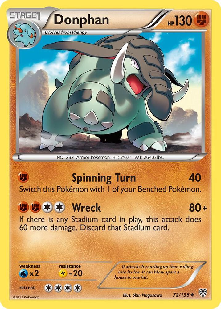 Donphan #72/135 - Plasma Storm