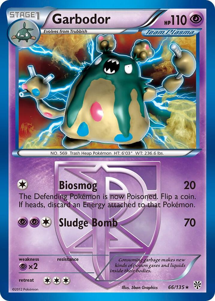 Garbodor (Team Plasma) (66) #66/135 - Plasma Storm - Near Mint