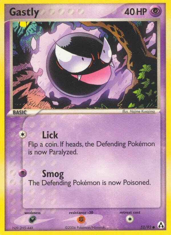 Gastly #52/92 - Legend Maker - Heavily Played