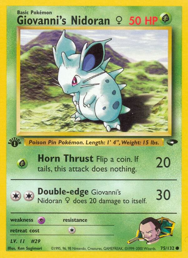 Giovanni's Nidoran F #075/132 - Gym Challenge - Near Mint