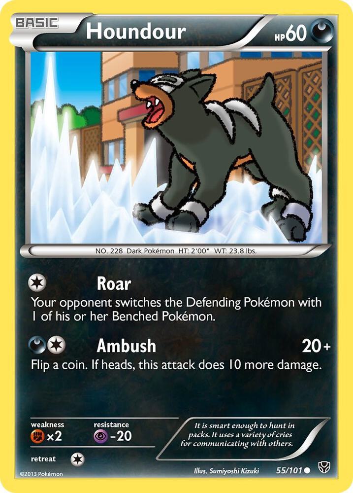 Houndour #55/101 - Plasma Blast - Moderately Played