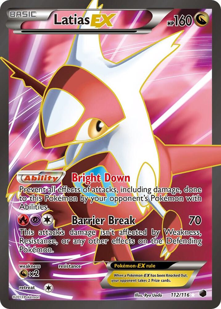 Latias EX (112 Full Art) #112/116 - Plasma Freeze - Damaged