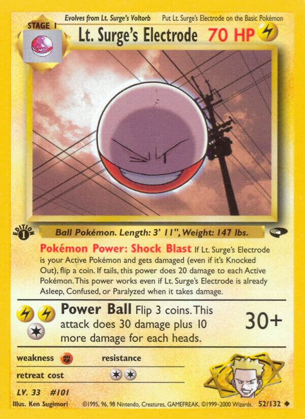 Lt. Surge's Electrode #052/132 - Gym Challenge - Near Mint