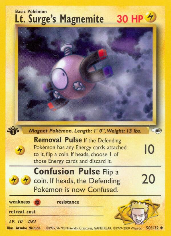 Lt. Surge's Magnemite (50) #050/132 - Gym Heroes - Near Mint
