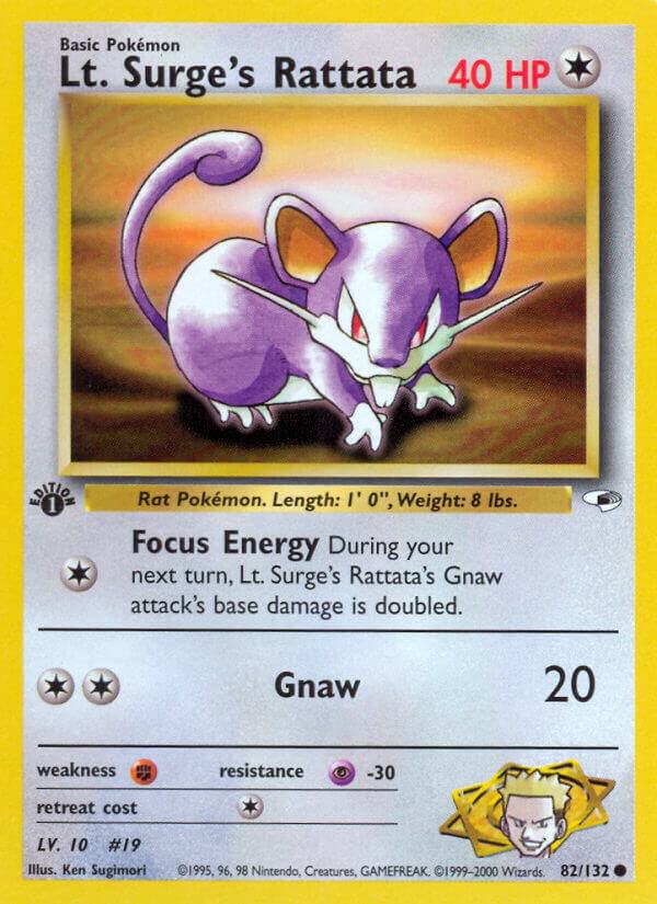 Lt. Surge's Rattata #082/132 - Gym Heroes - Near Mint