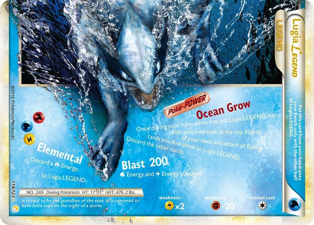 Lugia Legend (Bottom) #114/123 - HeartGold SoulSilver - Near Mint