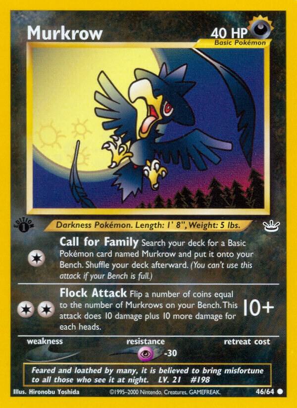 Murkrow #46/64 - Neo Revelation - Near Mint