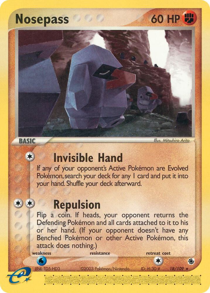 Nosepass #18/109 - Ruby and Sapphire - Near Mint
