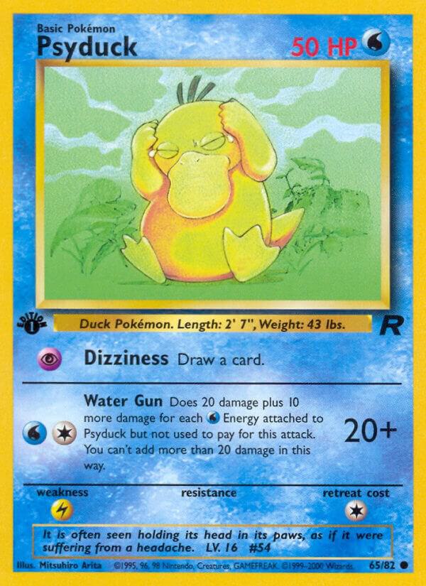 Psyduck #65/82 - Team Rocket - Damaged