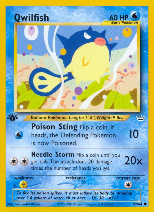 Qwilfish #49/64 - Neo Revelation - Near Mint