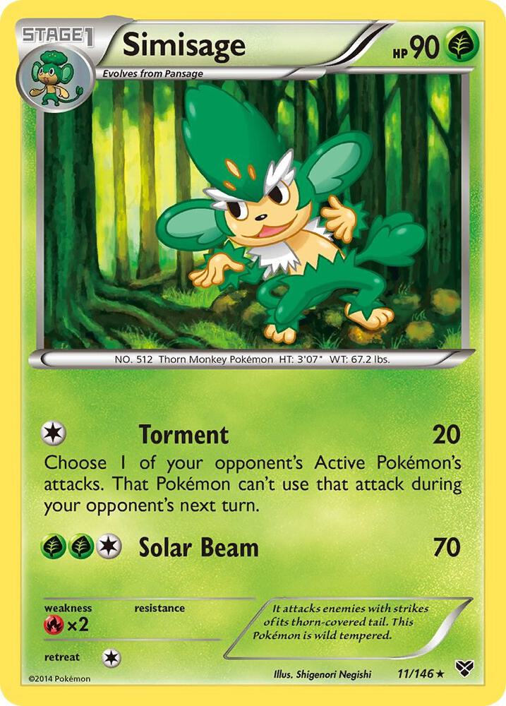 Simisage #11/146 - XY Base Set