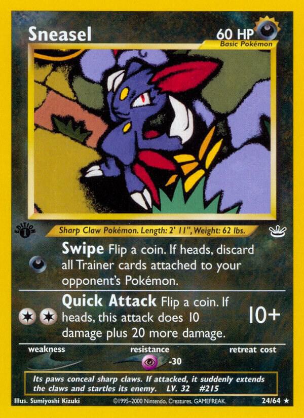 Sneasel #24/64 - Neo Revelation - Moderately Played