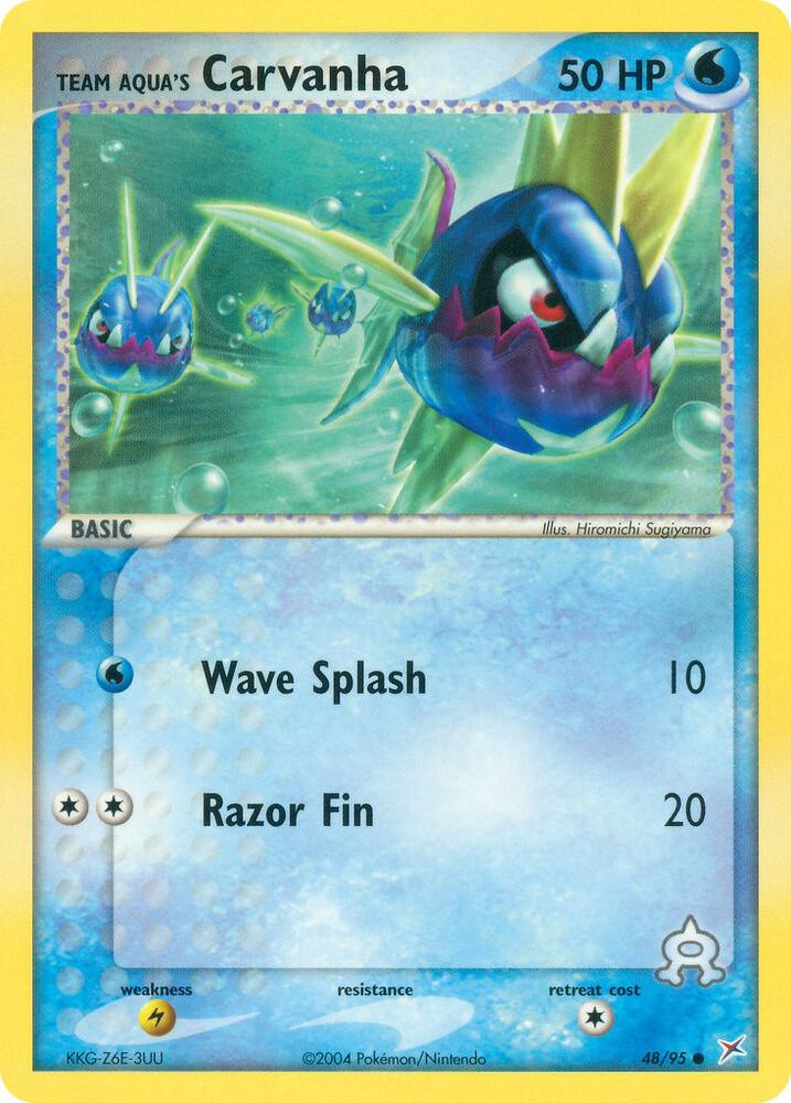 Team Aqua's Carvanha - 48/95 #48/95 - Team Magma vs Team Aqua
