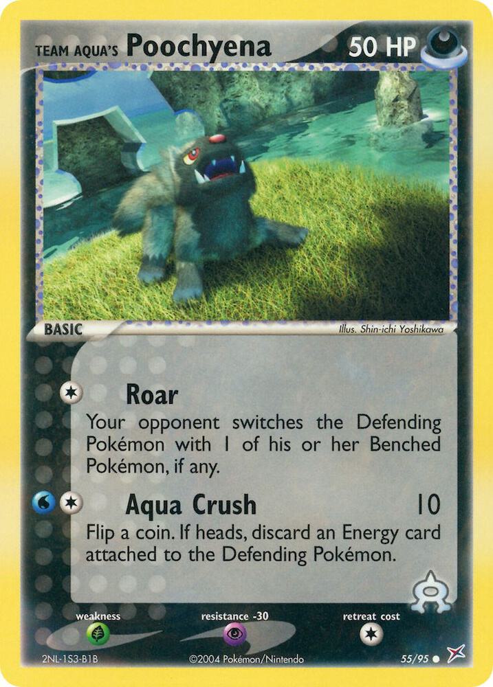 Team Aqua's Poochyena - 55/95 #55/95 - Team Magma vs Team Aqua