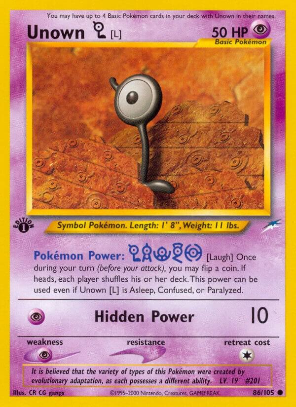 Unown [L] #086/105 - Neo Destiny - Lightly Played