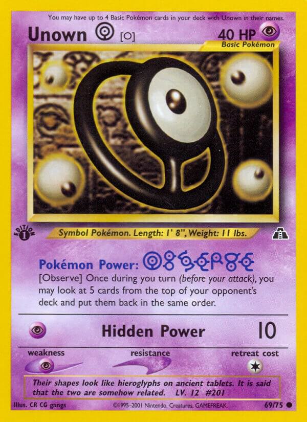 Unown [O] #69/75 - Neo Discovery - Near Mint