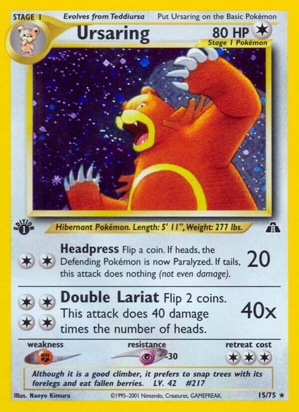 Ursaring (15) #15/75 - Neo Discovery - Near Mint