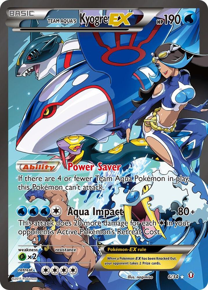 Team Aqua's Kyogre EX #6/34 - Double Crisis