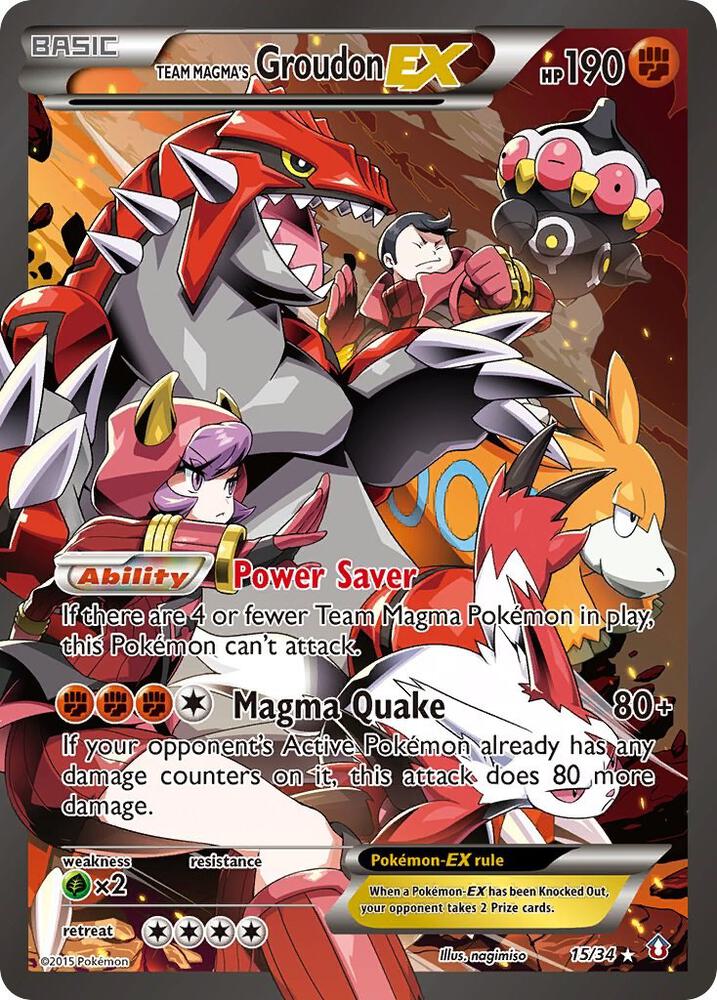 Team Magma's Groudon EX #15/34 - Double Crisis