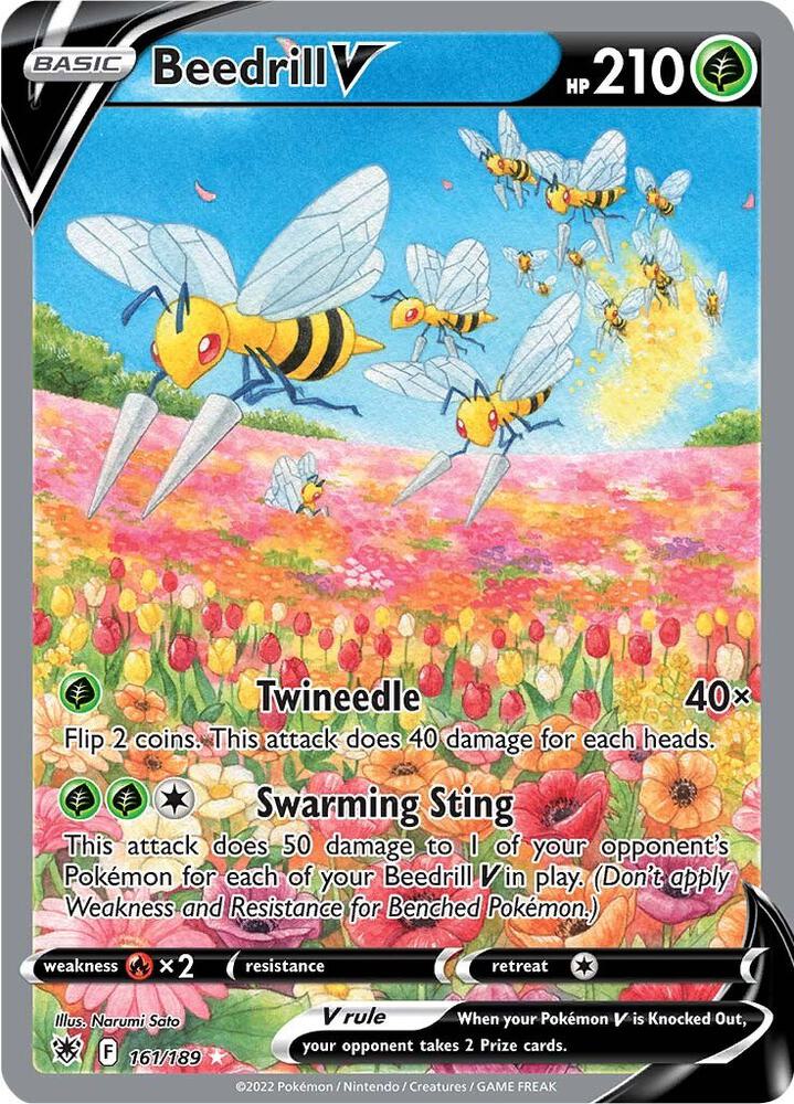 Pokemon Sword and Shield - Astral Radiance Beedrill V 161/189