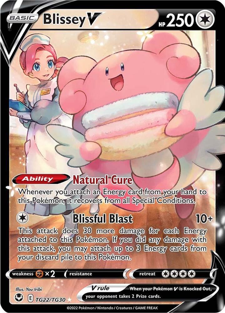 Pokémon — Sword and Shield - Silver Tempest: Trainer Gallery Blissey V TG22/TG30