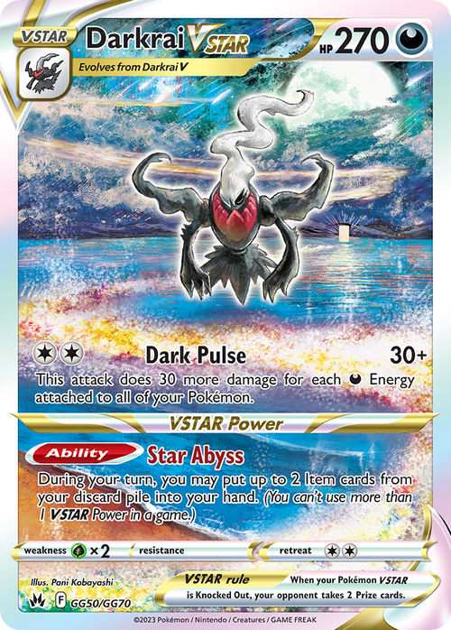 Darkrai VSTAR · Crown Zenith: Galarian Gallery · #GG50/GG70