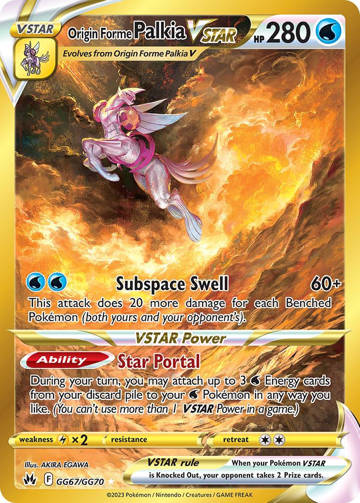 Origin Forme Palkia VSTAR (Secret) · Crown Zenith: Galarian Gallery · #GG67/GG70