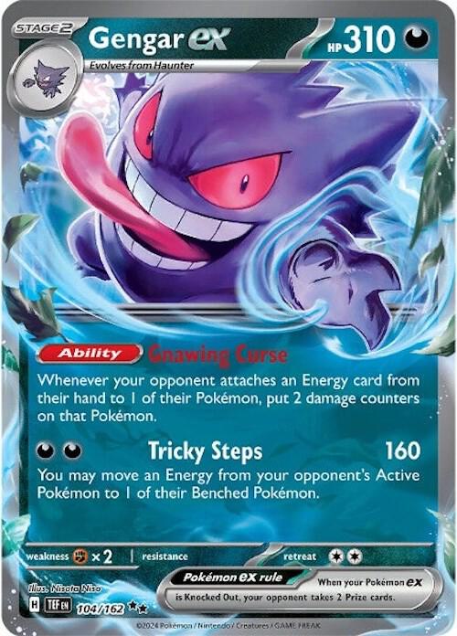 Pokemon Scarlet and Violet - Temporal Forces Gengar ex 104/162