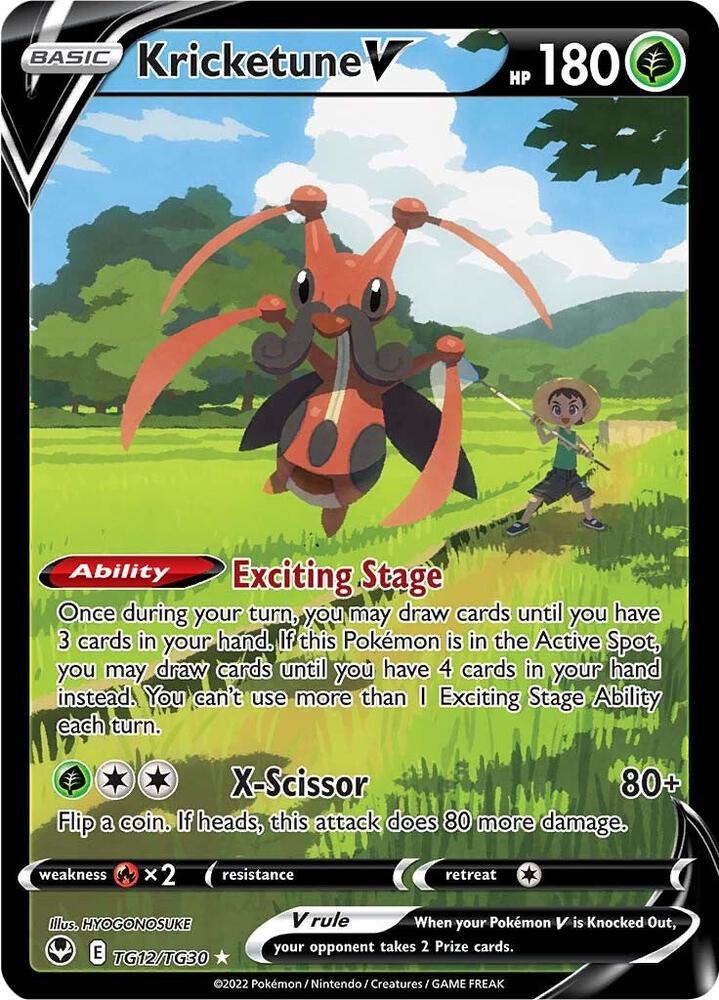 Pokémon — Sword and Shield - Silver Tempest: Trainer Gallery Kricketune V TG12/TG30