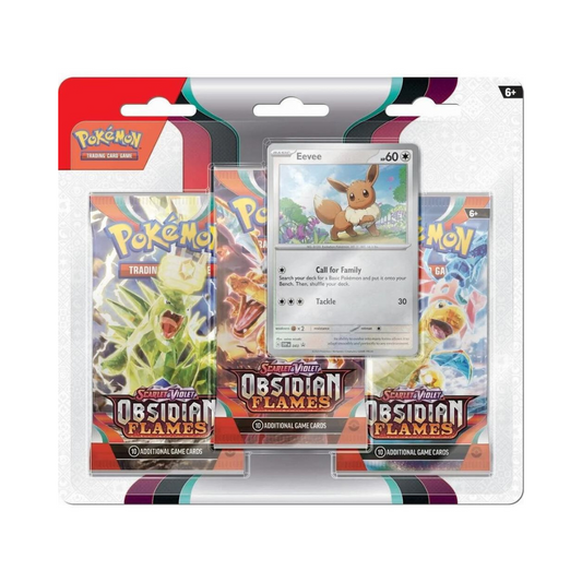 Obsidian Flames 3 Pack Blister [Eevee] - SV03: Obsidian Flames (OBF)